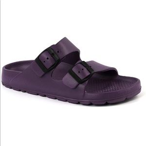 Woman’s Slides Double Buckle Flat Sandal